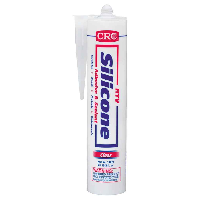 CRC RTV Silicone Sealant Clear Paste with Screw-On Nozzle Dispensing System