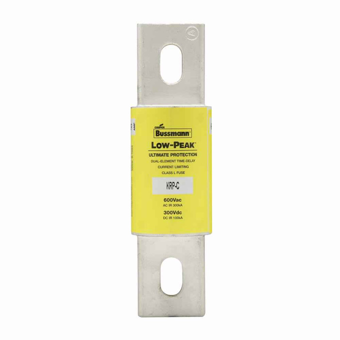 Bussmann KRP-C-800SP Eaton Series KRP-C Fuse, Current-limiting, Time-delay, 600 Vac, 300 Vdc, 800A, 300 kAIC at 600 Vac, 100 kA at 300 kAIC Vdc, Class L, Bolted blade end X bolted blade end, 1700, 2.5, Inch, Non Indicating, 4 S at 500%