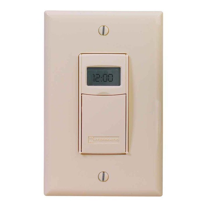 Intermatic ST01A 7-Day Heavy-Duty Programmable Timer, 120-277 VAC, 15A, Light Almond