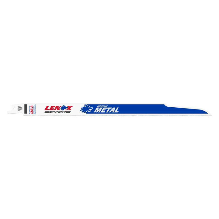 Lenox 21510118R LENOX Metal Cutting Reciprocating Saw Blade With Power Blast Technology, Bi-Metal, 12-Inch, 18 Tpi, 5/Pk