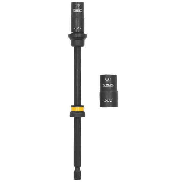 DEWALT DWADENDEXT-2 ¼” & 5/16 Socket, 3/8 & 7/16 Socket, 6” Extension