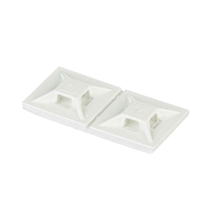 Panduit ABMM-A-D ABMM-A-D Cable Tie Mount, White, ABS, Rubber Adh., 0.75x0.75", PK500