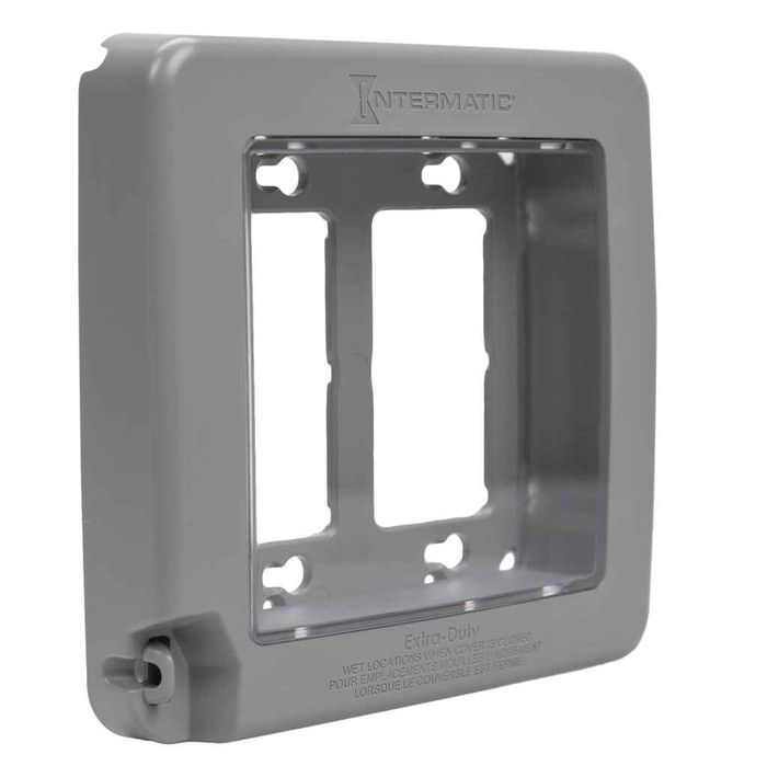 Intermatic WP7200G Low-Profile Extra-Duty Plastic In-Use Weatherproof Cover, Double-Gang, Vrt, Gray Intermatic WP7200G Low-Profile Extra-Duty Plastic In-Use Weatherproof Cover, Double-Gang, Vrt, Gray