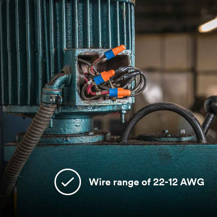 3M 7100127195 3M™ Performance Plus™ Wire Connector O/B+POUCH, 100/Pouch, 1000/Case