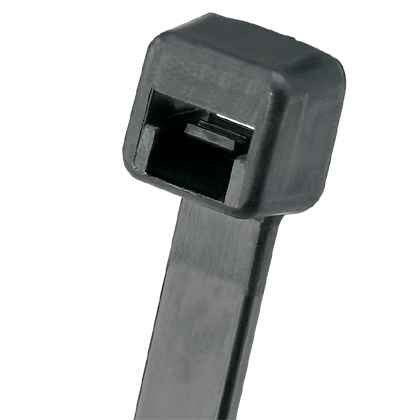 Panduit PLT3I-C0 Pan-Ty® PLT3I-C0 Cable Tie, Black, UV PA6.6, 11.4"L, 40lb, PK100