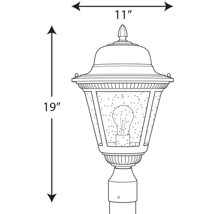 Progress Lighting P5458-31 Westport Collection One-Light Small Post Lantern