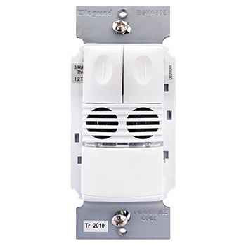 Pass & Seymour DSW302W Wattstopper® Multi-Way Dual Technology Occupancy Sensor Dual-Relay, 120/277V, White