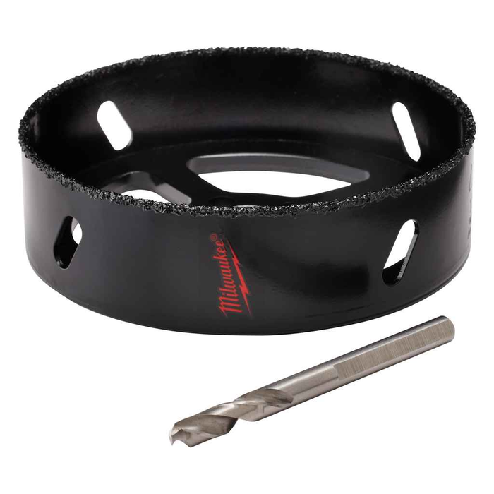 Milwaukee Tool 49-56-0305 6-3/8" Recessed Light Carbide Grit Hole Saw with Pilot Bit
