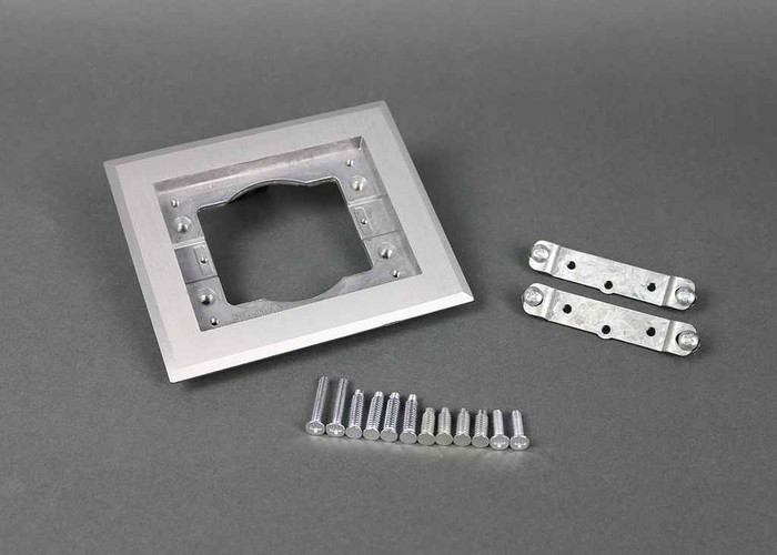 Wiremold 818TCAL Omnibox® Single Gang Rectangular Aluminum Carpet/Tile Flange