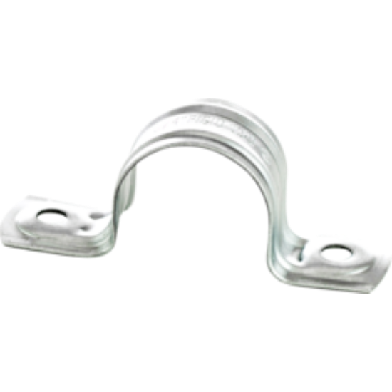 Minerallac 3" Two-Hole Conduit Strap for EMT & Rigid/IMC - Zinc Plated Steel Heavy-Duty Support