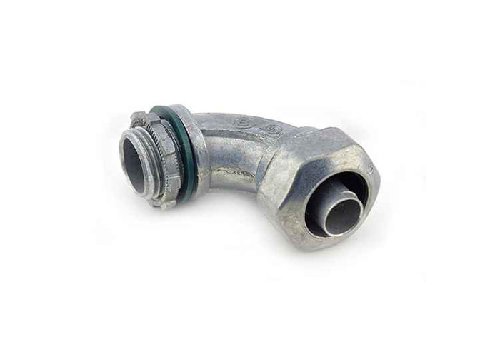 Bridgeport Fittings 469-LT2 Liquid Tight 90-Degree Connector 3/8", Die Cast Zinc Bridgeport Fittings 469-LT2 Liquid Tight 90-Degree Connector 3/8", Die Cast Zinc