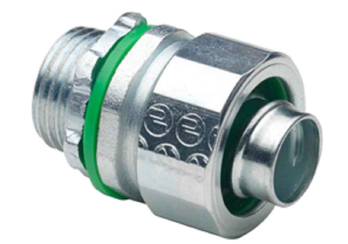 Bridgeport Fittings 433-SLT Liquid Tight Straight Connector 1-1/4", Malleable Iron Bridgeport Fittings 433-SLT Liquid Tight Straight Connector 1-1/4", Malleable Iron