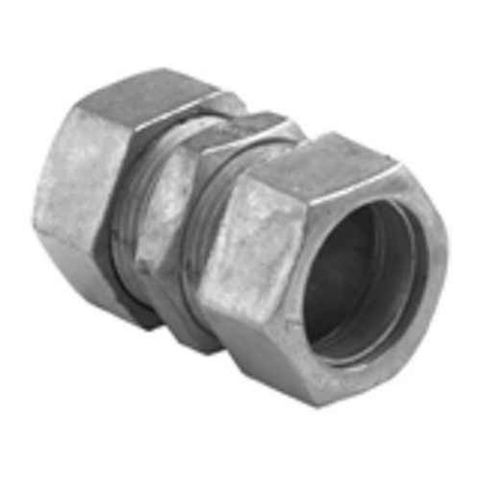 Bridgeport Fittings 260-DC EMT Screw-on Compression Coupling 1/2", Zinc, Concrete Tight