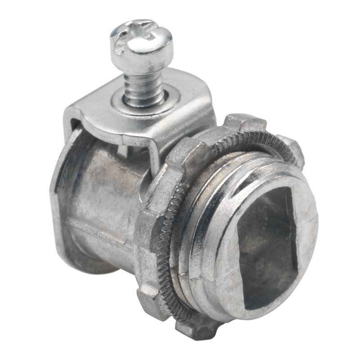 Bridgeport Fittings 570-DC2 Low Profile "U" Shaped Strap AC/MC Connector 3/8", Die Cast Zinc Bridgeport Fittings 570-DC2 Low Profile "U" Shaped Strap AC/MC Connector 3/8", Die Cast Zinc