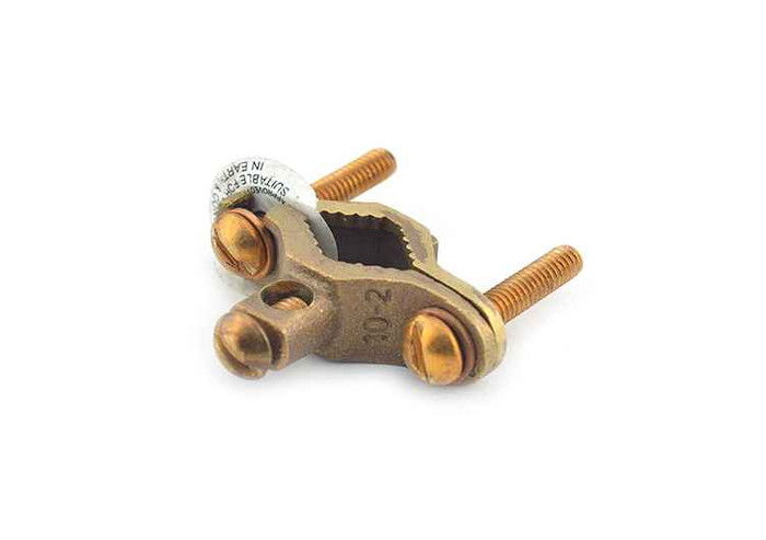 Bridgeport Fittings 1307-B Ground Clamp, 1/2" to 1", Brass Screw with Protective Armor Bridgeport Fittings 1307-B Ground Clamp, 1/2" to 1", Brass Screw with Protective Armor