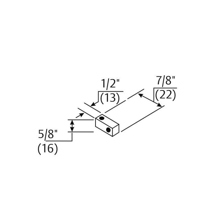 Norton Rixson 7500 Series Spacer - Spacer Block for Use With 5/8" Stop and 1/4" Weatherstrip