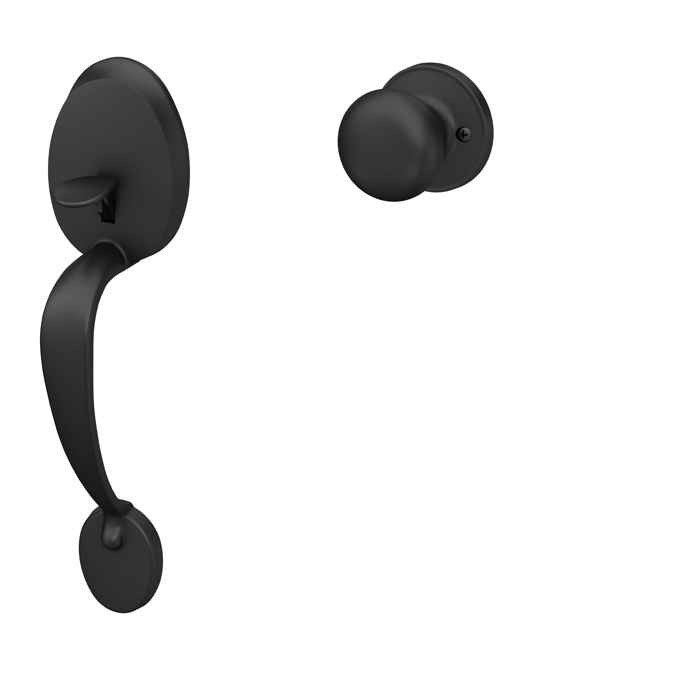 Schlage Residential JE285 - Barcelona Style, Lower Half of Handleset, Stratus Knob