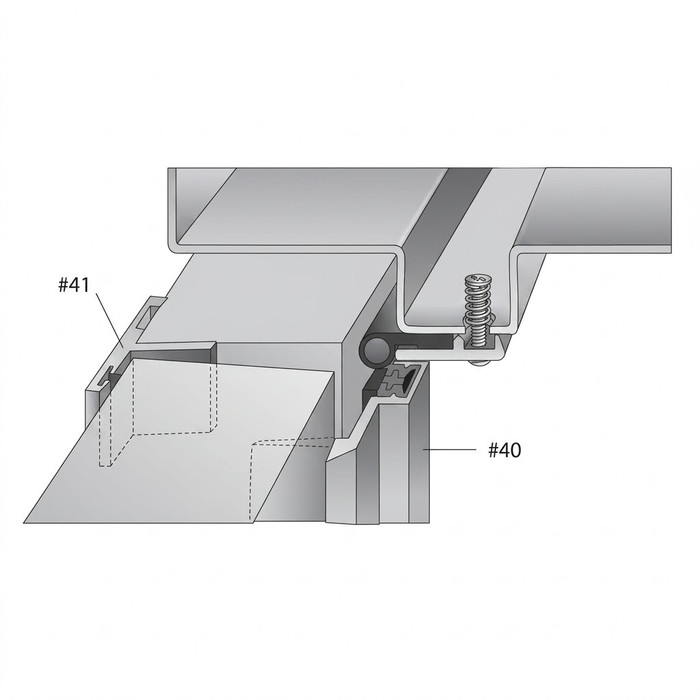 Zero 41AA Exterior Security Meeting Stile Astragal with Brush