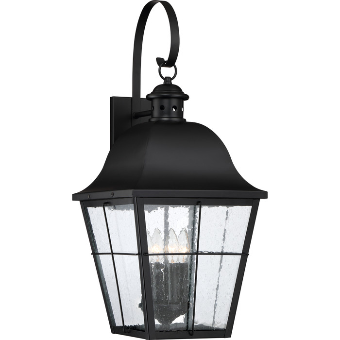 Quoizel QZL-MHE8412 Transitional Outdoor wall jumbo mystic blck
