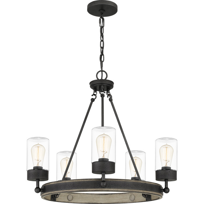 Quoizel  Farmhouse Outdoor chandelier 5 lights distressed i QZL-KEL3525