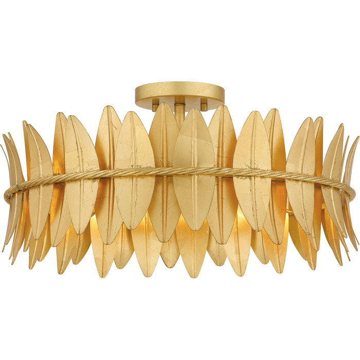 Quoizel QZL-LIZ1720 Modern Semi flush 4 lights leaf Quoizel QZL-LIZ1720 Modern Semi flush 4 lights leaf
