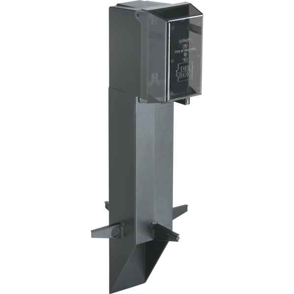 Arlington Industries Gard-N-Post 19.5" Outdoor GFCI Support Post with Built-In Stabilizers - Black UV-Rated