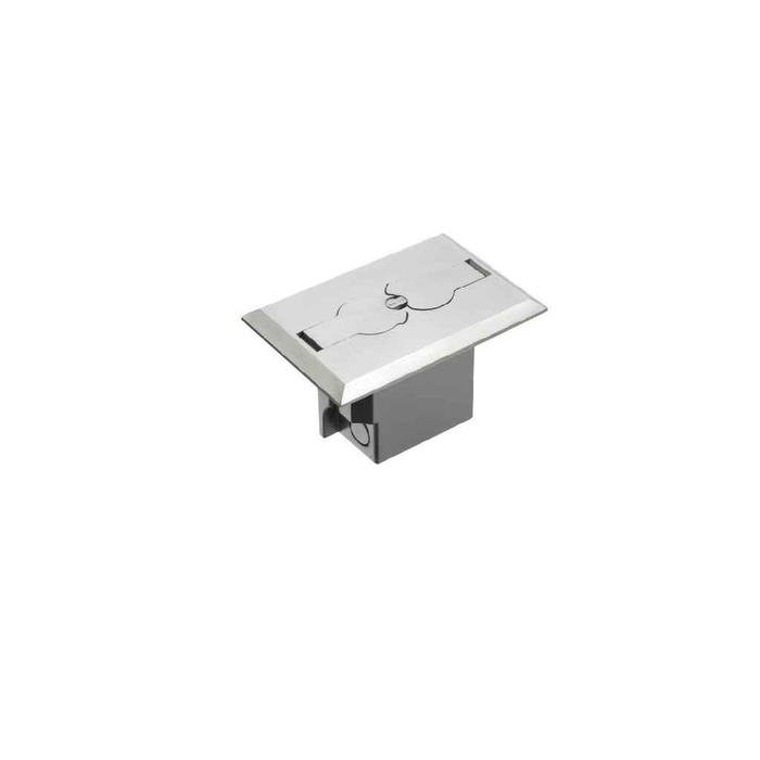 Arlington Industries Retrofit Floor Box Kit for Existing Floors - Gasketed Cover & Flip Lids, 1-Gang, UL Listed, Made in USA