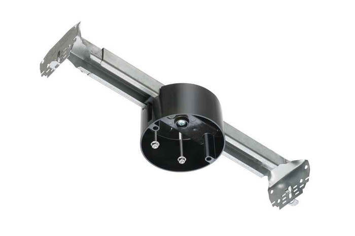 Arlington Industries Steel Adjustable Bracket with Plastic Box for Fan and Fixture Mounting - 2 Hour Fire Rated