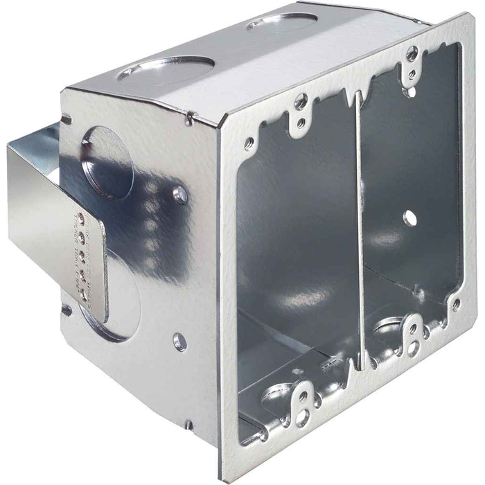 Arlington Industries Steel 4x4 Retrofit Box 2-Gang Plated Steel 2-Hour Fire Rated Electrical Enclosure