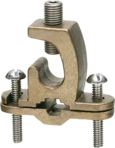 Arlington Industries Bare-Wire Ground Clamps - Solid Bronze Clamps for Pipe, Rod & Rebar