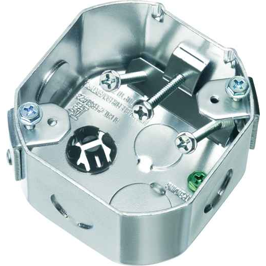 Arlington Industries Steel Fan-Rated Ceiling Box with Side Joist Mount - 23 Cubic Inch Capacity