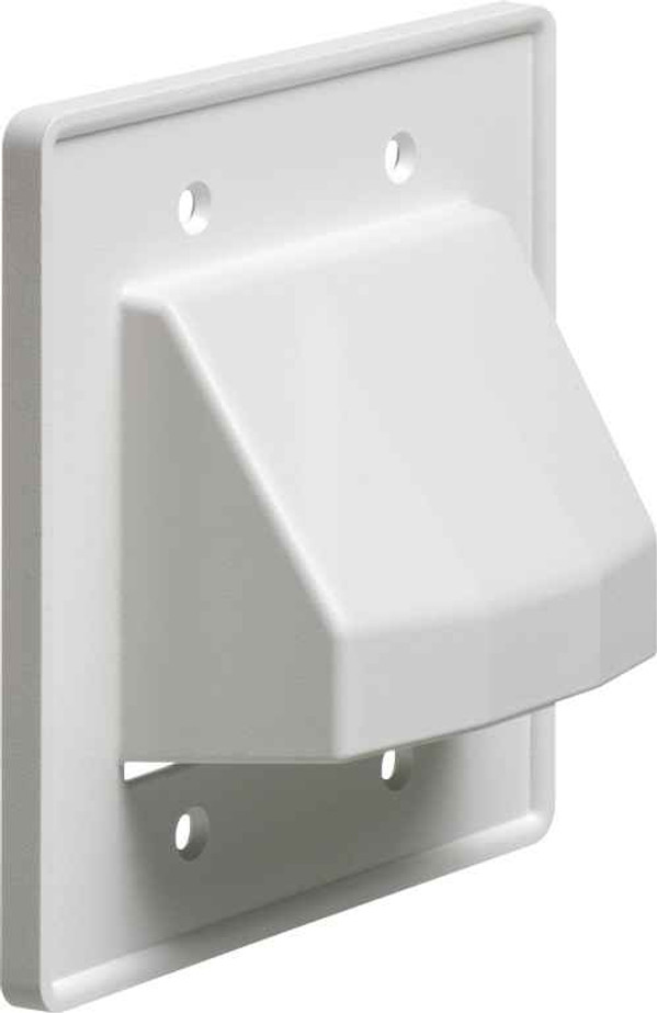 Arlington Industries Reversible Non-Metallic Cable Entrance Plates - White, Paintable Arlington Industries Reversible Non-Metallic Cable Entrance Plates - White, Paintable