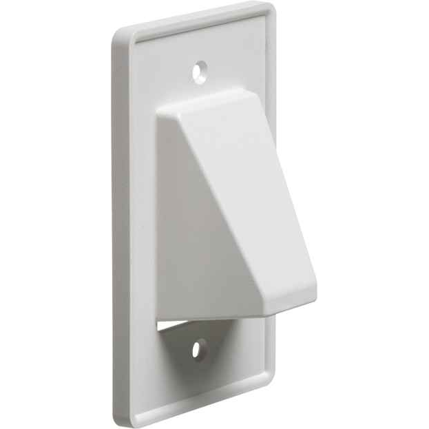 Arlington Industries Reversible Non-Metallic Cable Entrance Plates - White Paintable Plastic Construction