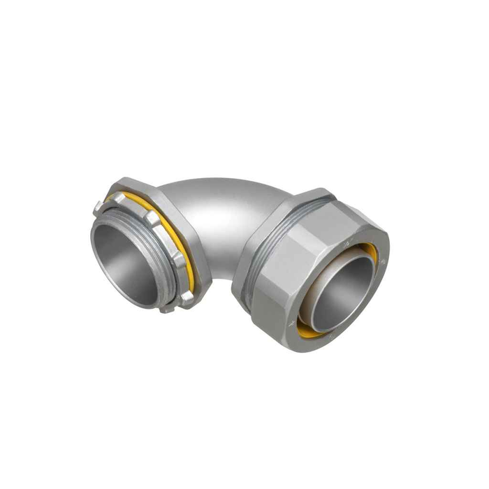 Arlington Industries Right-Angle Liquid-Tight Elbow Connector - Type B, Zinc Die-Cast, UL/CSA Listed, Made in USA, 100 Pack