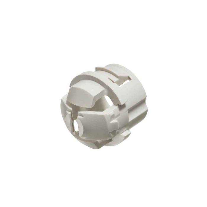 Arlington Industries 1/2" Non-Metallic Push-In Cable Connector - White Plastic Construction