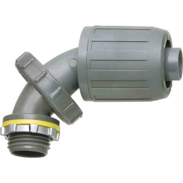 Arlington Industries SNAP2IT Adjustable Liquid Tight Connector 0° to 90° Push-On Installation