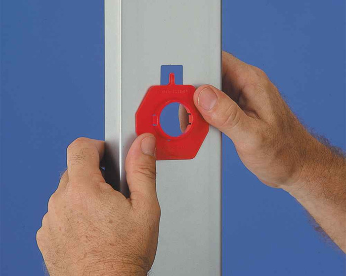 Arlington Industries Non-Metallic Snap-In Bushings for 2x4 Metal Studs - Red Plastic Construction