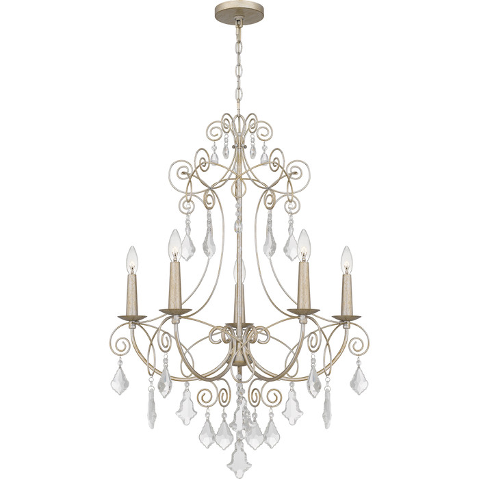 Quoizel QZL-MER5028 Traditional Chandelier 5 lights vintage.