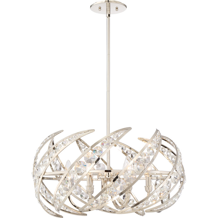 Quoizel QZL-PCCN2824 Contemporary Pendant polishednickel 6lts