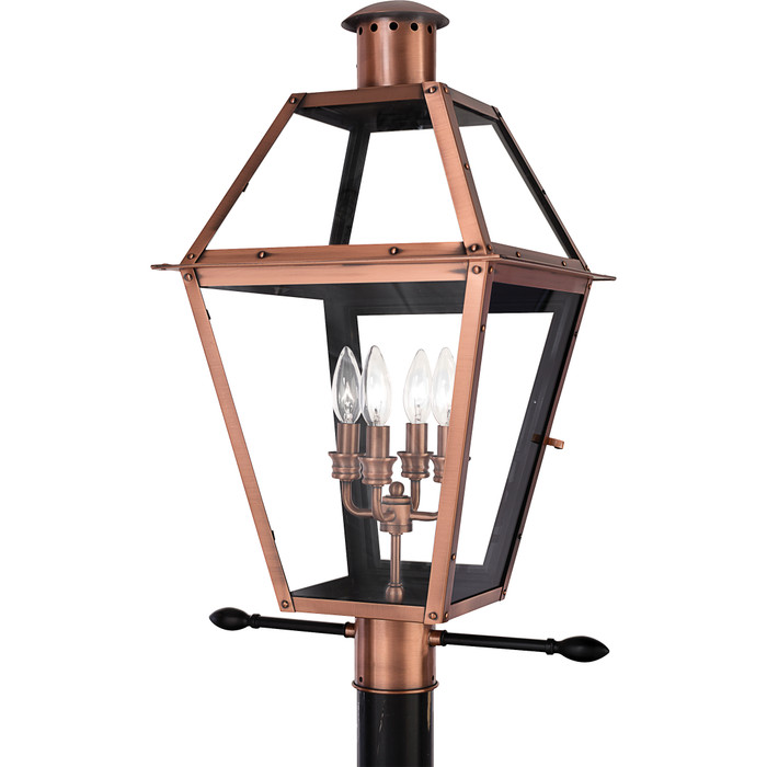 Quoizel QZL-RO9014 Traditional Outdoor post 4 light industrial