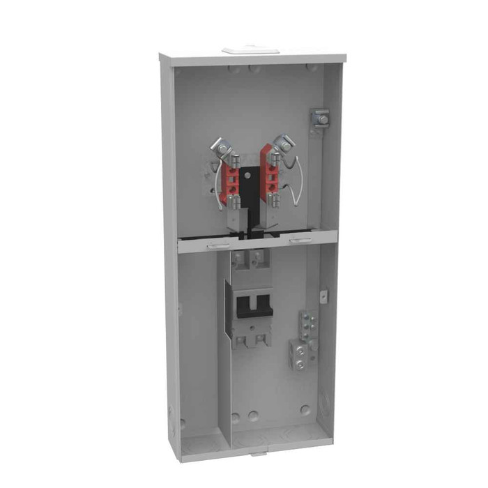 Milbank 4 Terminal Ringless Small Closing Plate with Main Breaker, 1 Position