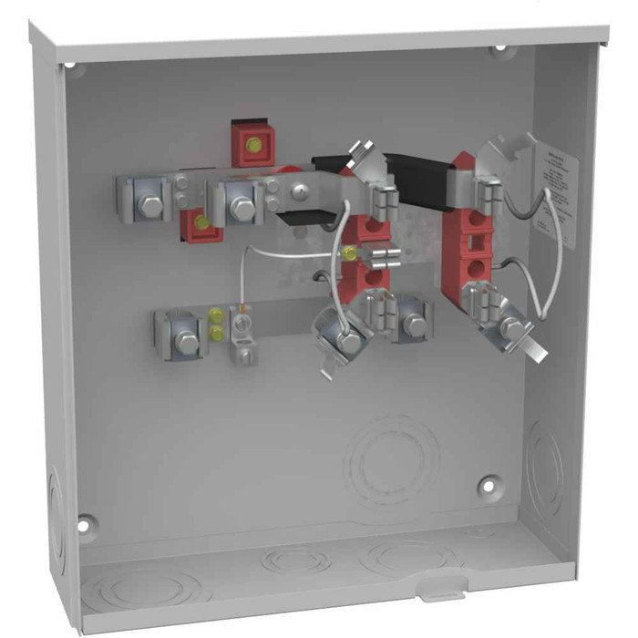Milbank U3599-O-KK-BLG 5 Terminal Ringless Meter Socket Plain Top Horn Bypass with 7/8" Barrel Lock Provision