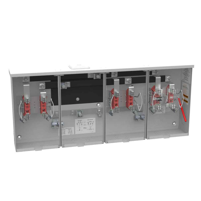 Milbank 4 Terminal Ringless Meter Socket with Lever Bypass 125 Ampere