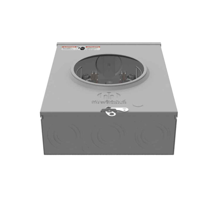 Milbank U1917E-XL-TG 4 Terminal Ringless Meter Socket Small Closing Plate Triplex Ground External Hex