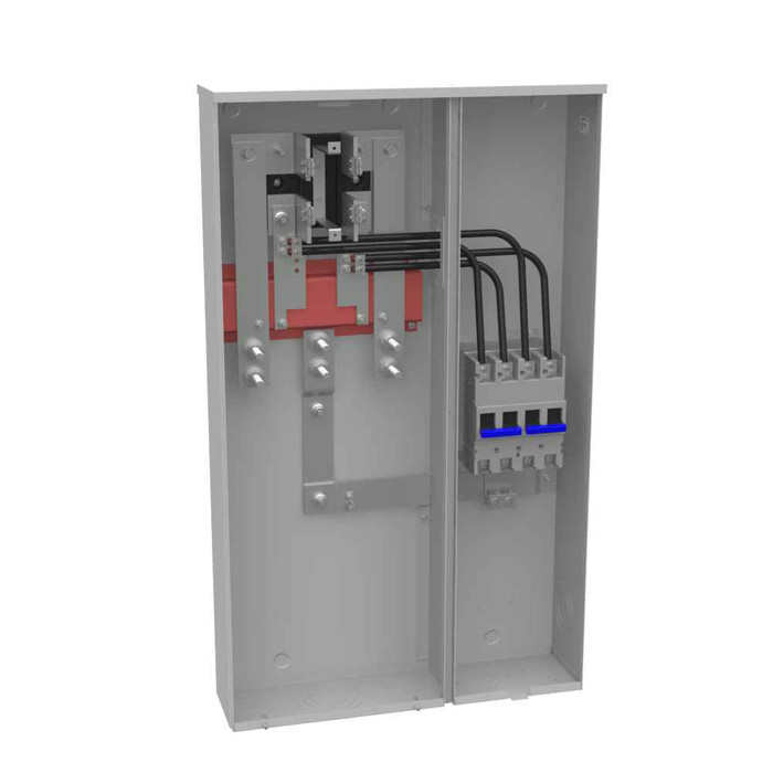 Milbank U3251-O-200-CB 4 Terminal Ring Type Plain Top 1-200 Ampere Main Breaker Bypass Studs