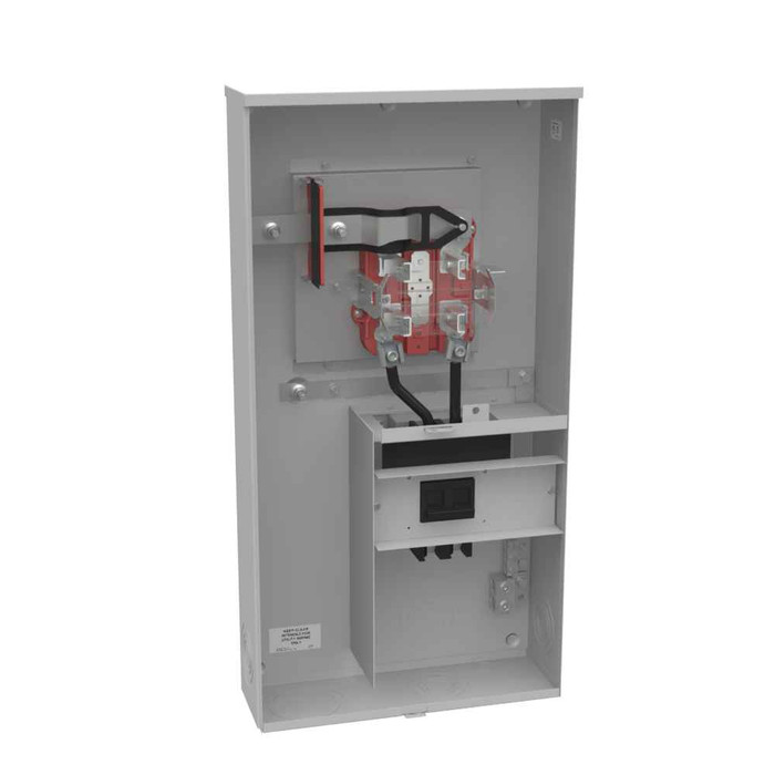 Milbank U5757-O-200 4 Terminal Ringless Plain Top 1-200 Ampere Main Breaker Side Bussed Wide Shell