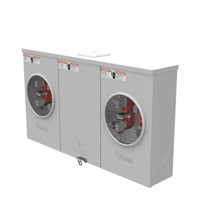 Milbank U3522-XL-5T-K1-BLG 5 Terminal Ring Type Small Closing Plate 2 Position Single Connector 6-350kcmil with 7/8" Barrel Lock Provision