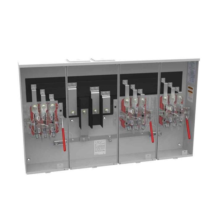 Milbank U2733-XT 7 Terminal Ringless Meter Socket 2 Large Closing Plates Lever Bypass 3 Position