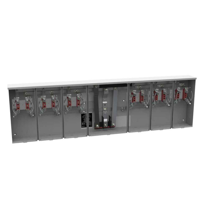 Milbank 5.125x26.5x14 G90 Galvanized Steel Ringless Meter Socket,4 Terminal, Horn Bypass, Rochester Gas Electric