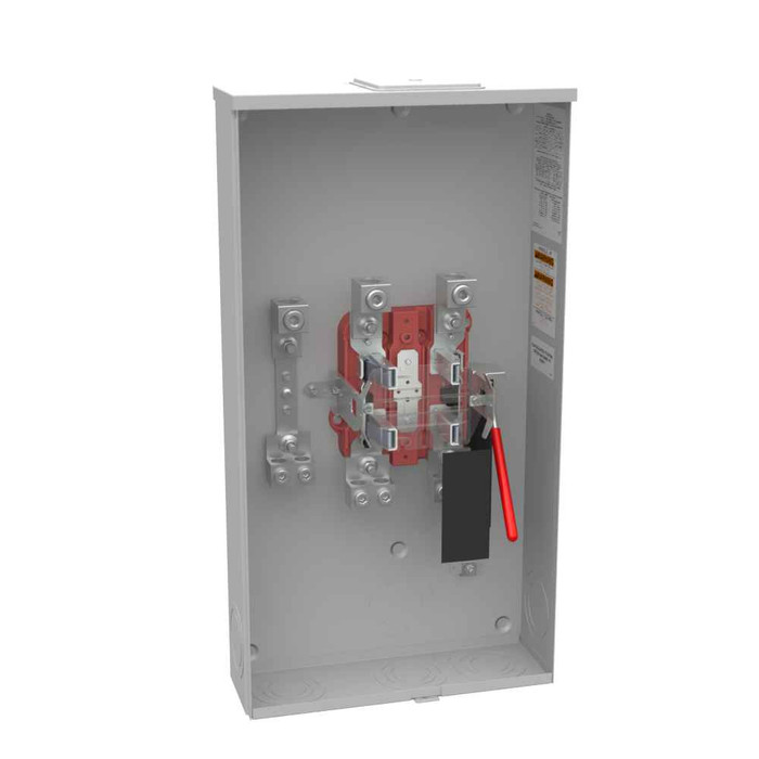 Milbank U4702-X 4 & 5 Terminal Ringless Meter Socket Large Closing Plate Lever Bypass Configuration